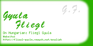 gyula fliegl business card